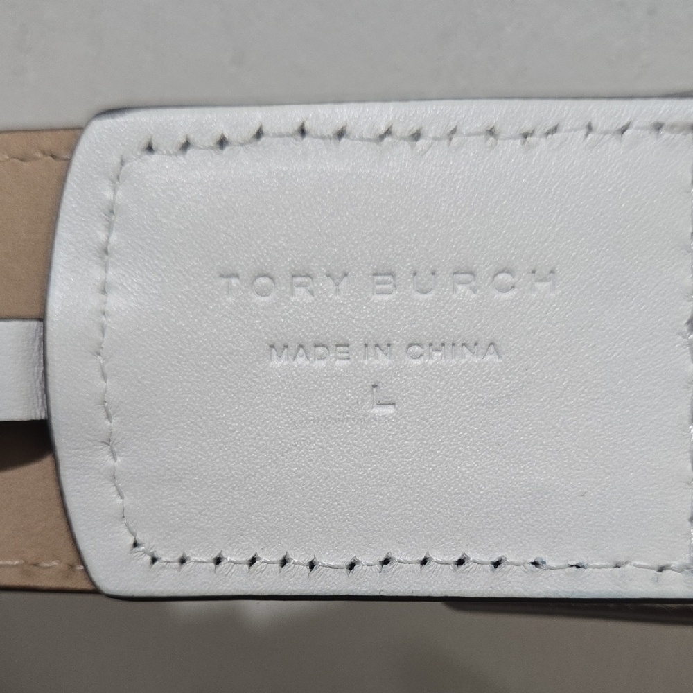 Tory Burch Denim and White Patterned Belt - Picture 5 of 5